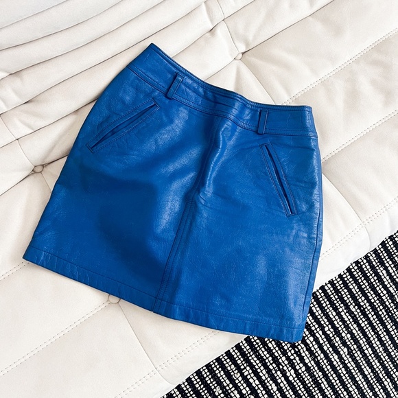 Super Rare Vintage 45RPM Studio Leather Skirt Made In Japan - Picture 3 of 8